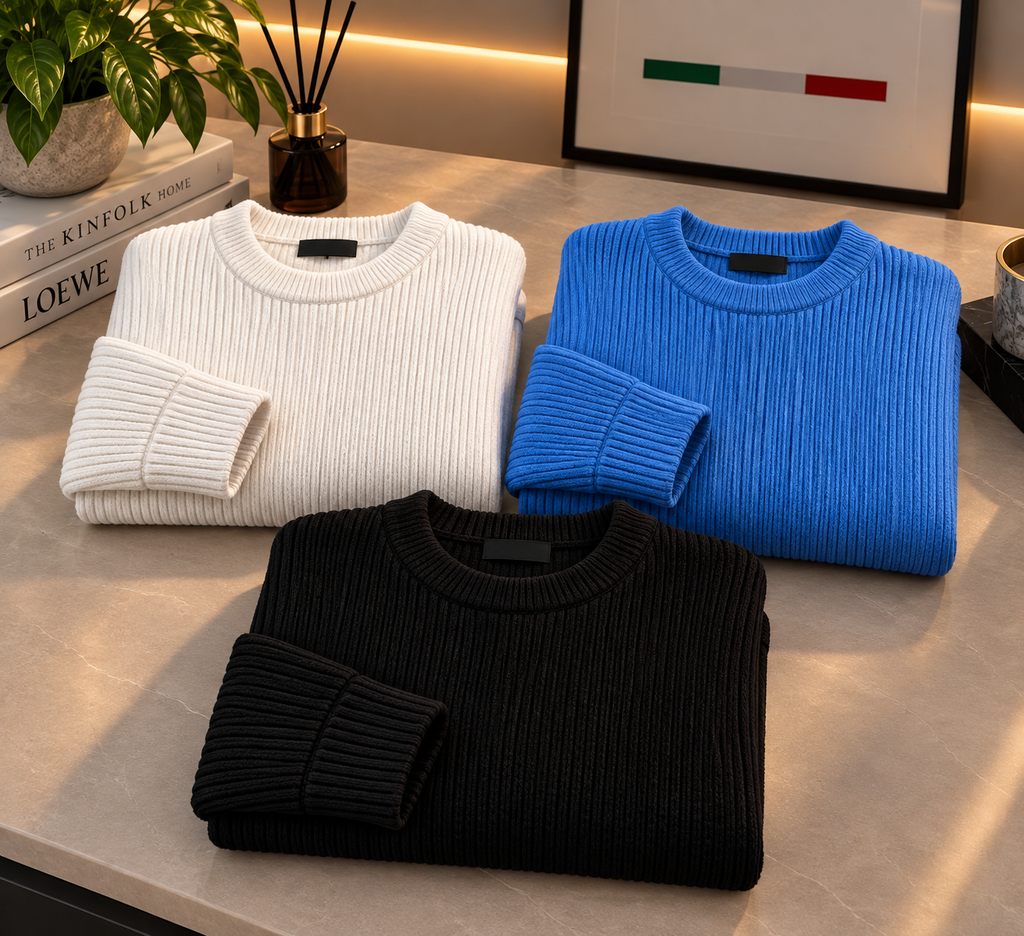 Men's Half Turtleneck Knit Sweater