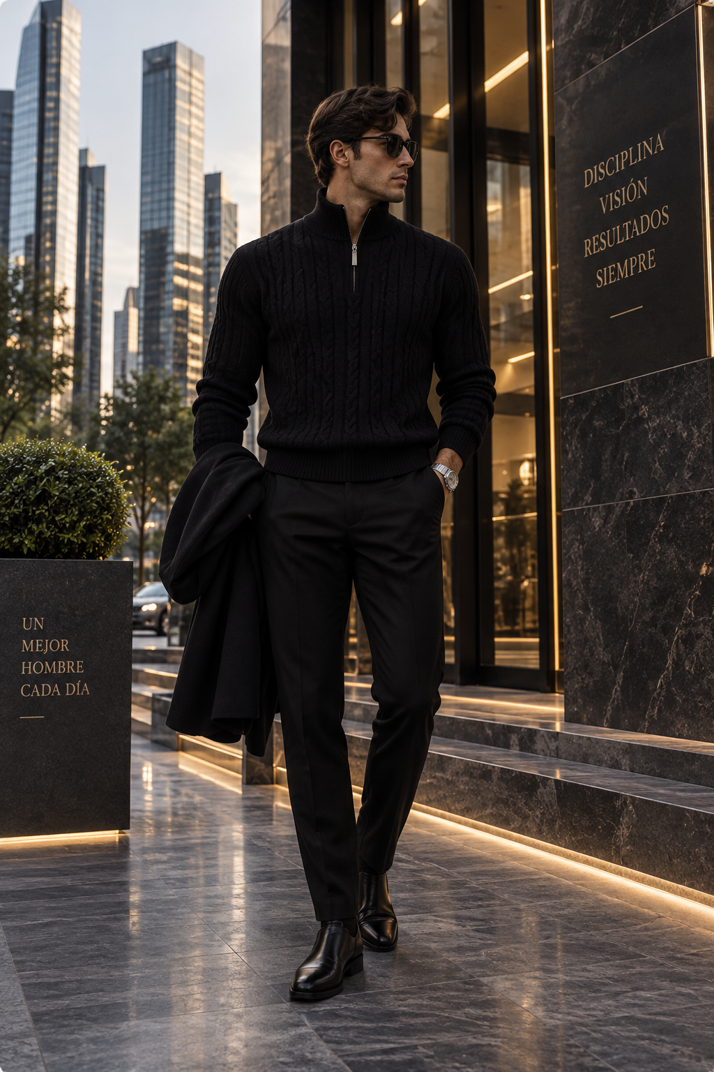 Men's Relaxed Fit Knit Sweater Jacket