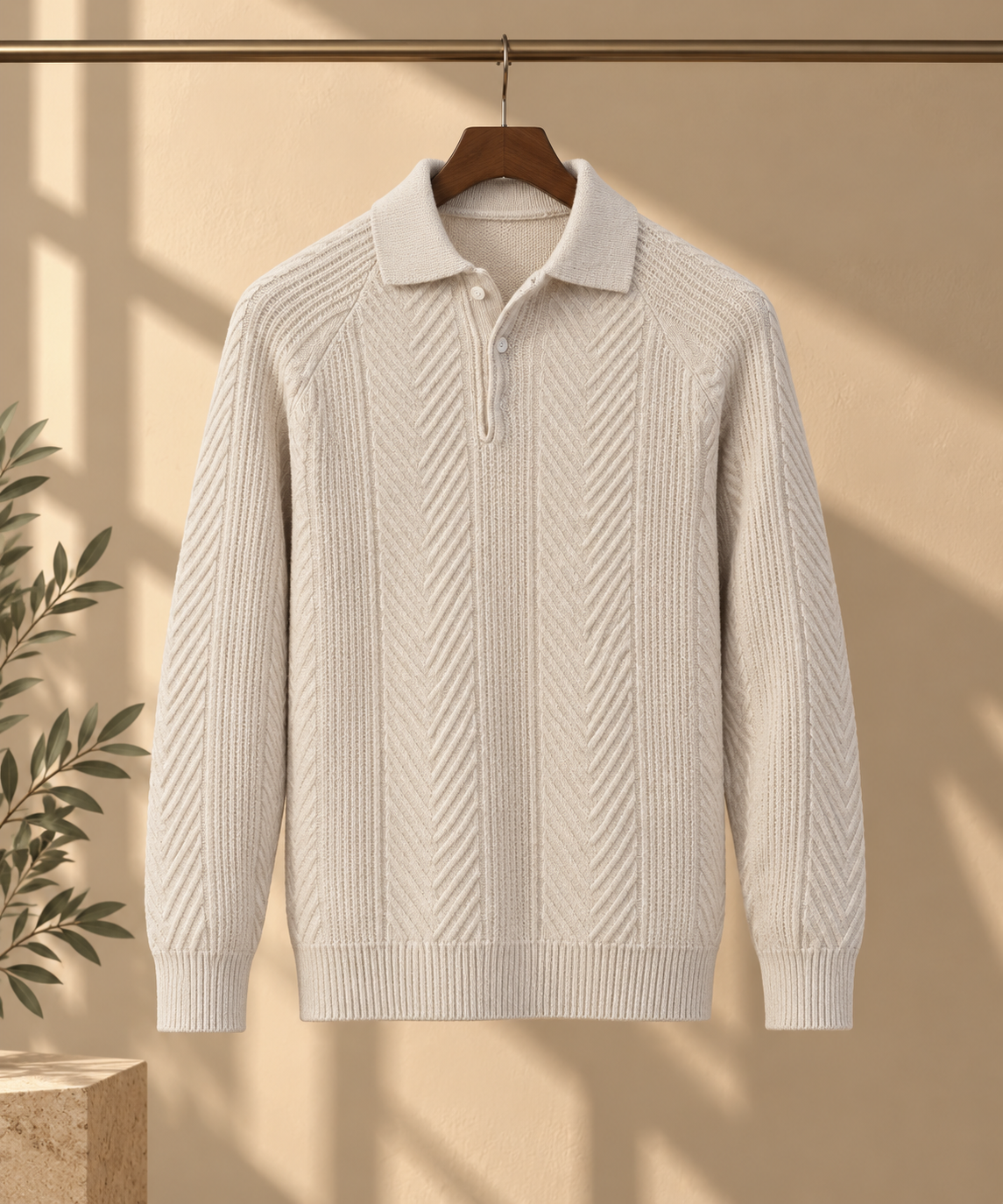 Men's Classic Knit Lapel Sweater
