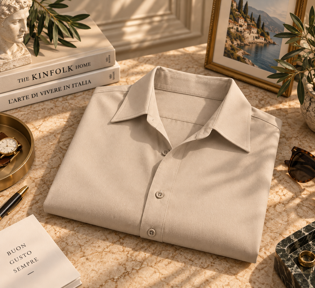 Stain-Resistant Slim Dress Shirt