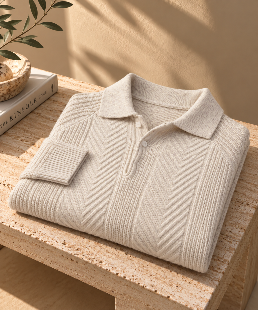 Men's Classic Knit Lapel Sweater