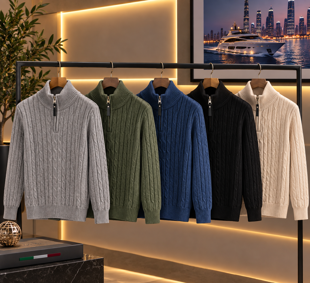 Men's Relaxed Fit Knit Sweater Jacket