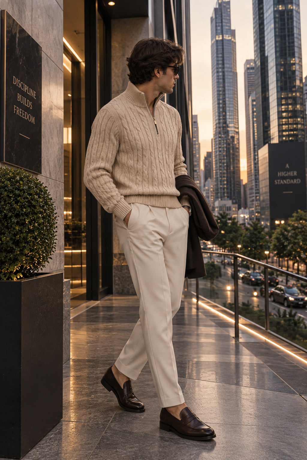 Men's Relaxed Fit Knit Sweater Jacket