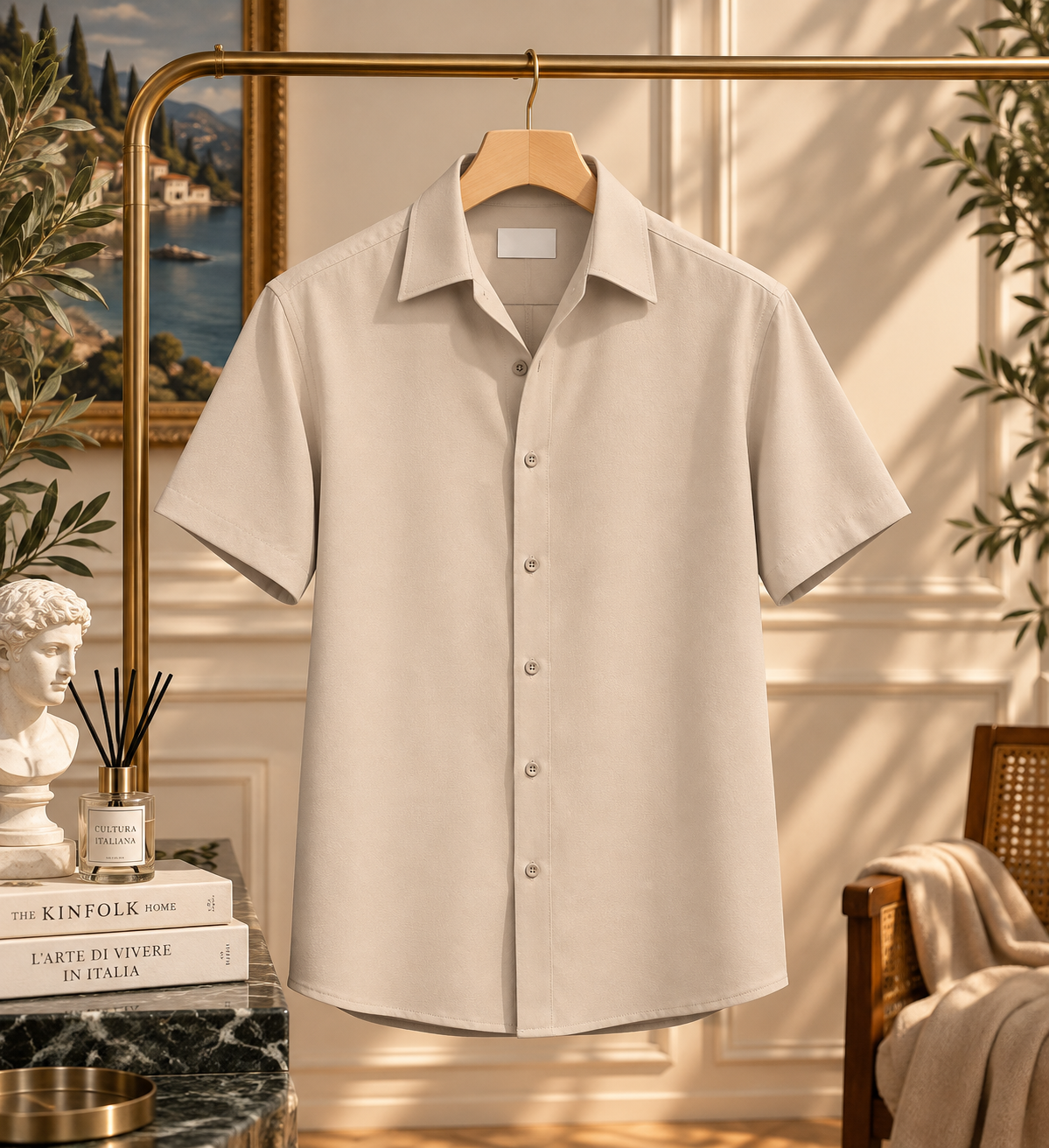 Stain-Resistant Slim Dress Shirt