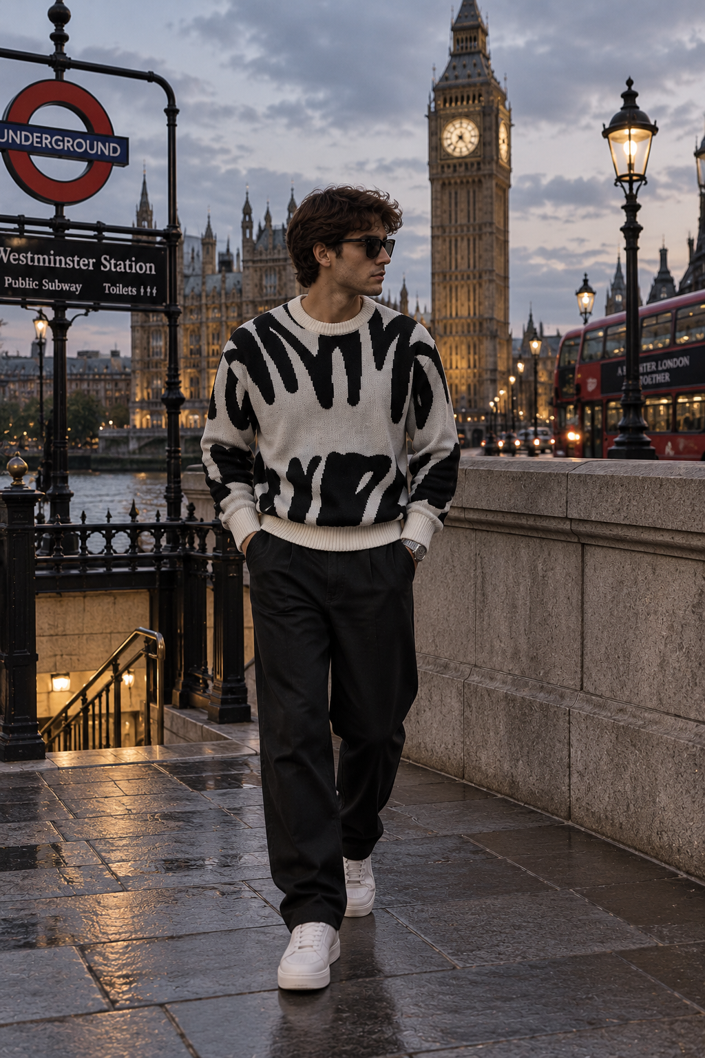 Men's Classic Round Neck Knit Sweater