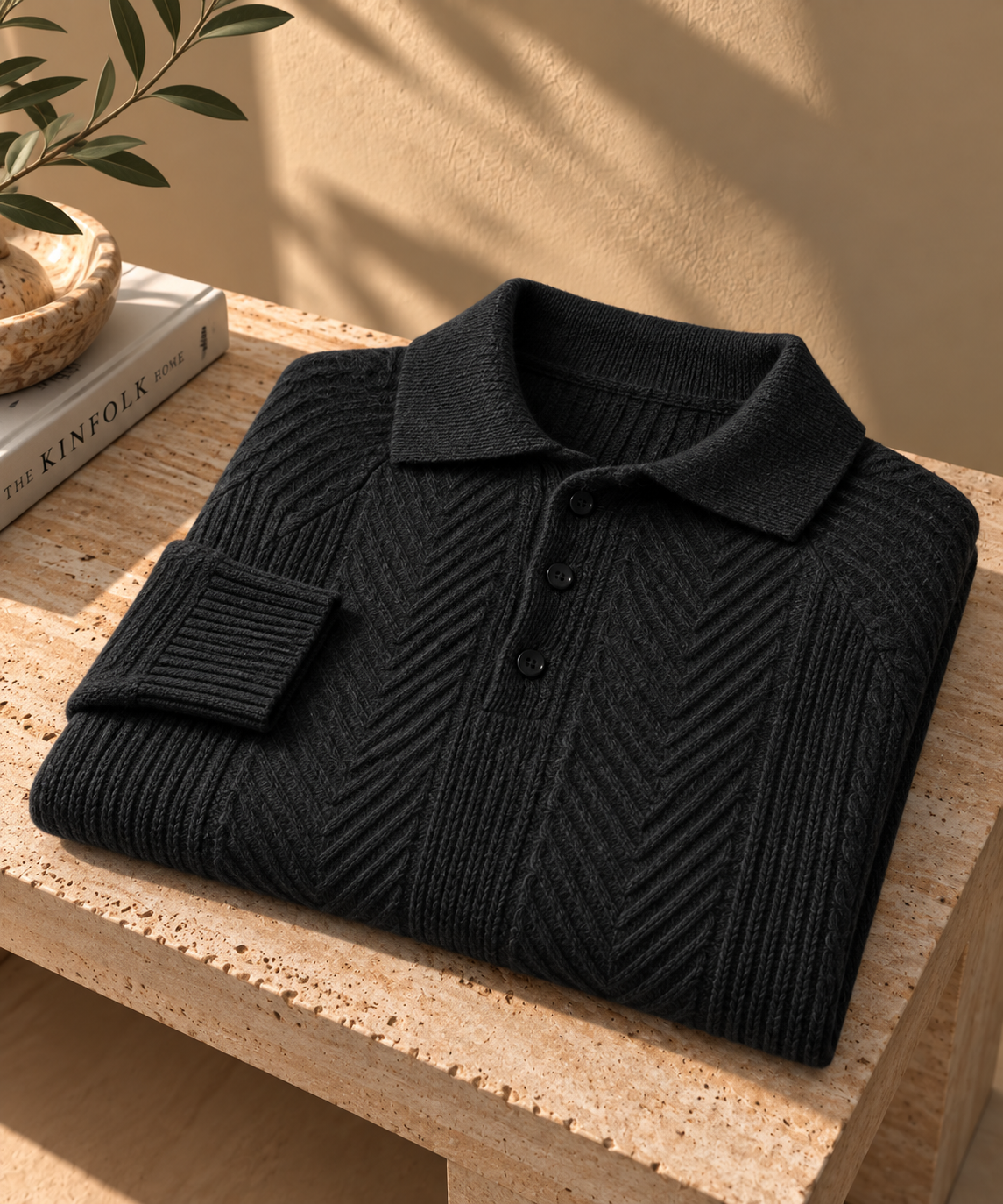 Men's Classic Knit Lapel Sweater