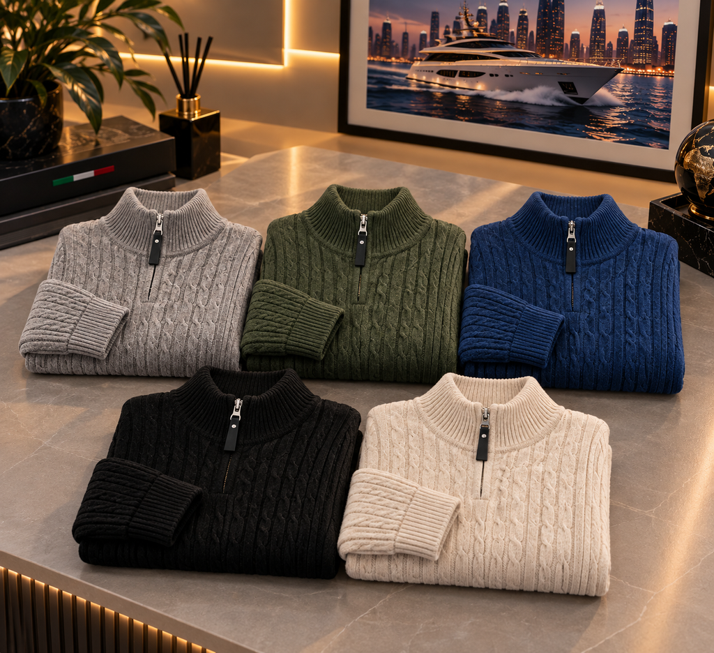 Men's Relaxed Fit Knit Sweater Jacket