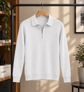 Quarter-Zip Pullover Polo Sweater
