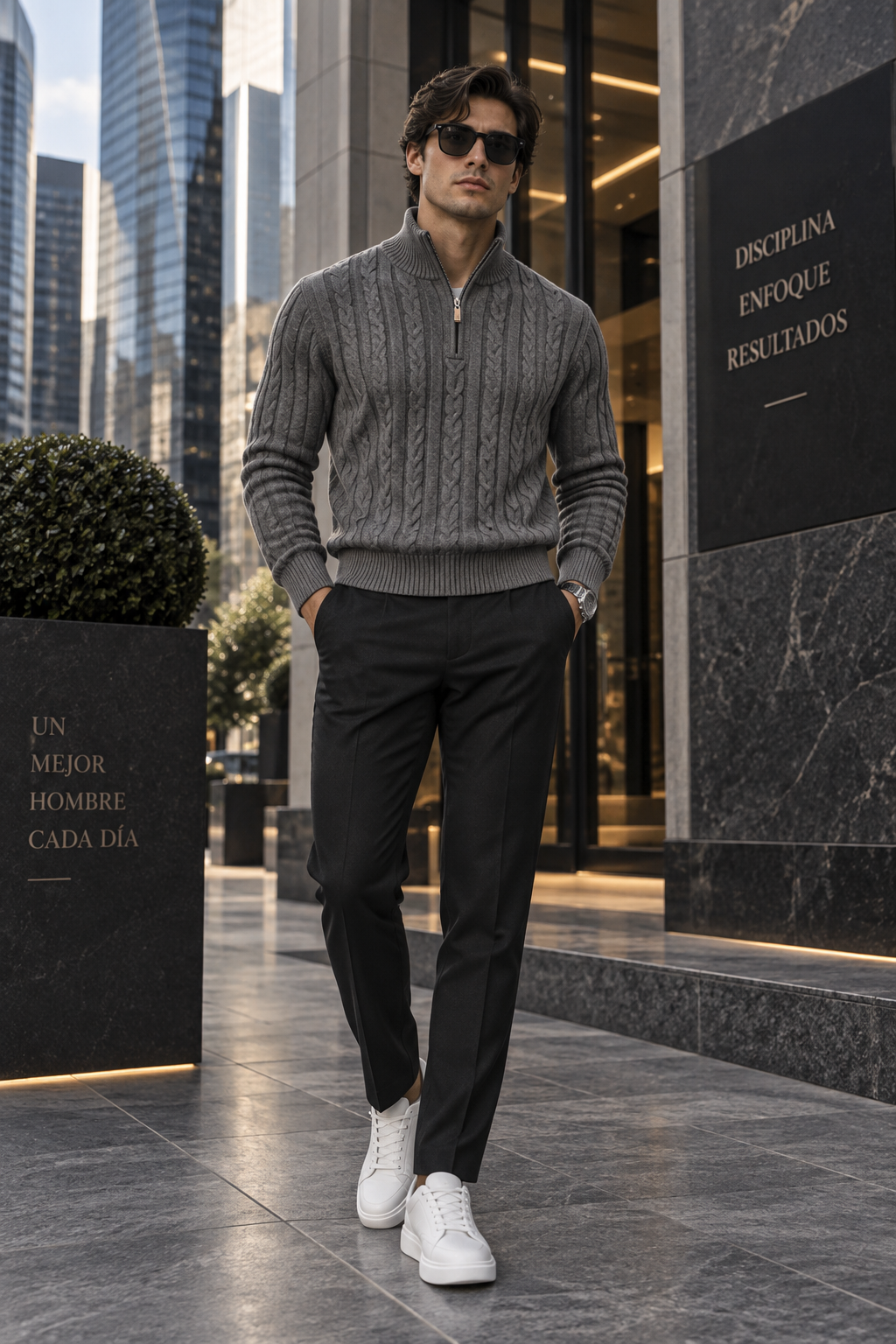 Men's Relaxed Fit Knit Sweater Jacket