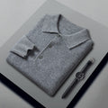 Men's Cashmere Knitted Polo Collar Shirt