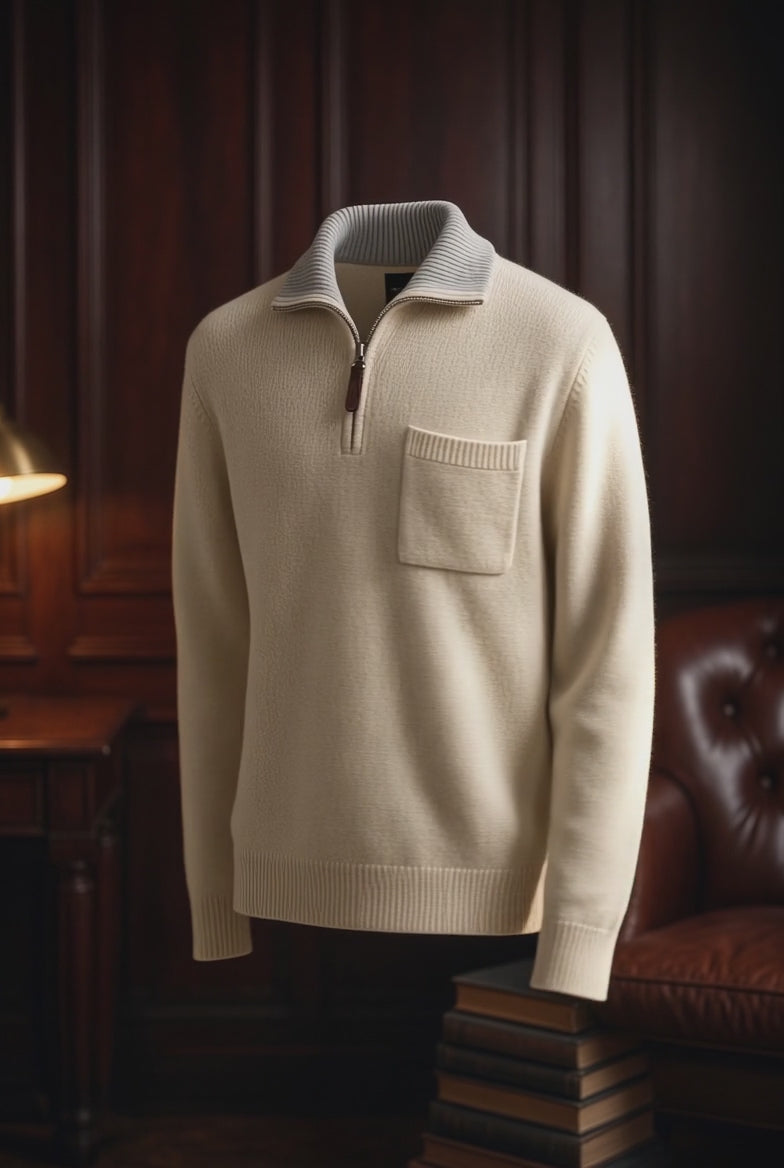 Relaxed Polo Half-Zip