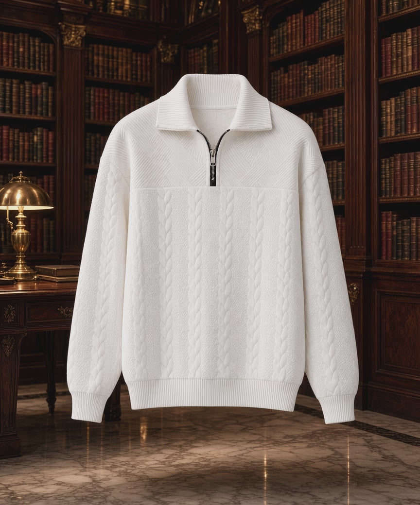 Jacquard Quarter-Zip